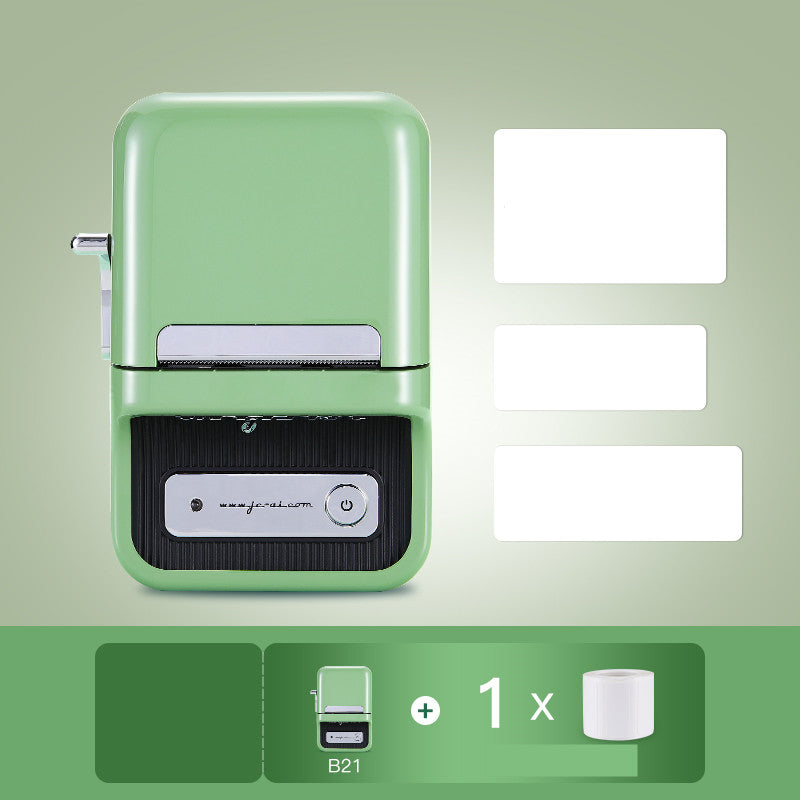 LabelPro B21 – Tragbarer Bluetooth Etikettendrucker im Retro-Look (Tintenlos)