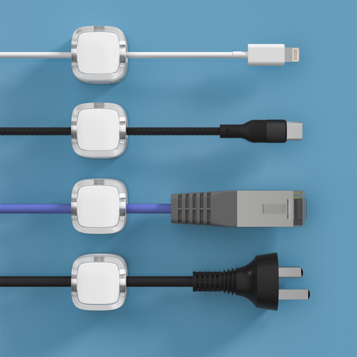 Magnetische Kabel-Clips für den Schreibtisch (3er Set)