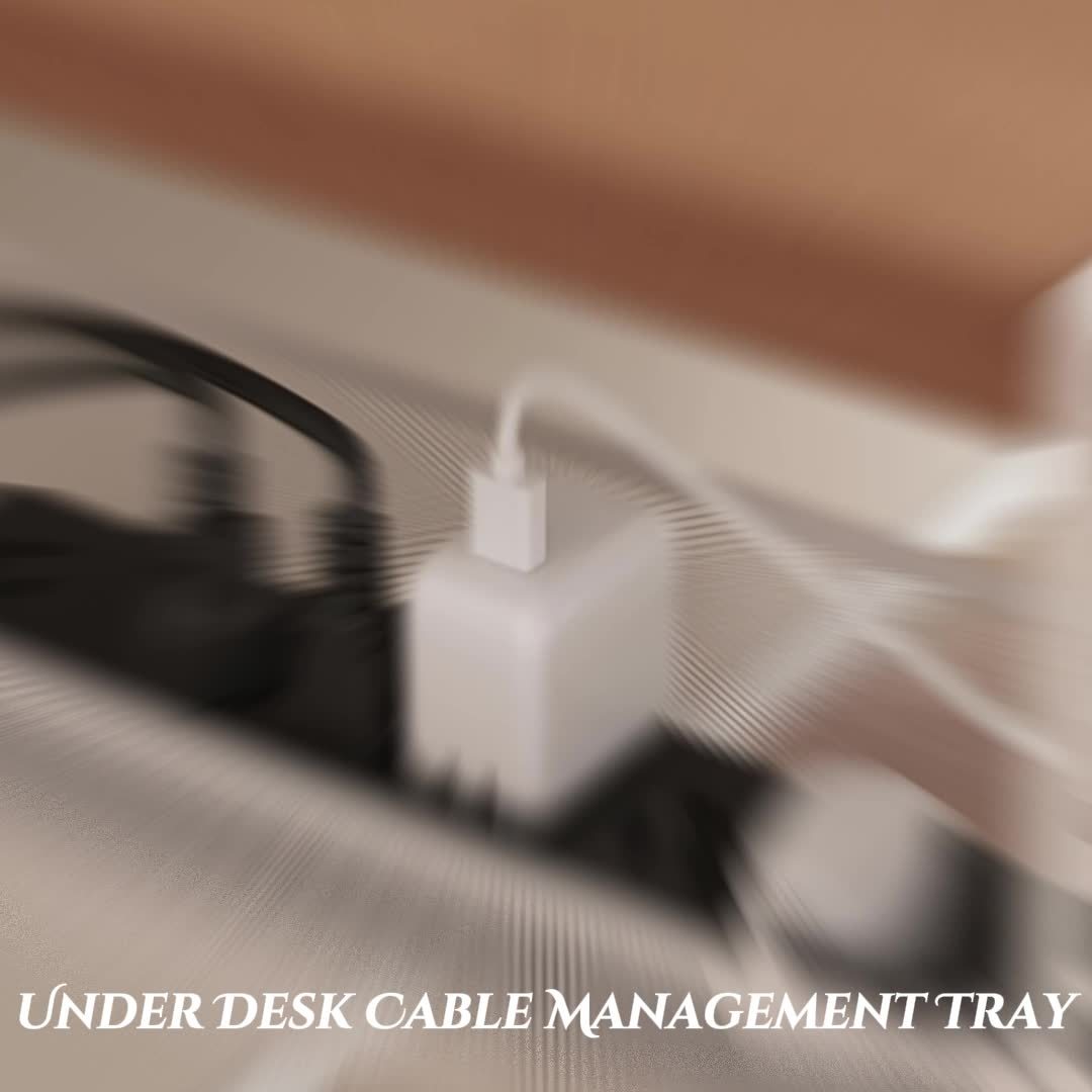 CableSafe XL – Untertisch-Kabelkanal aus Karbonstahl (Gitter-Design)