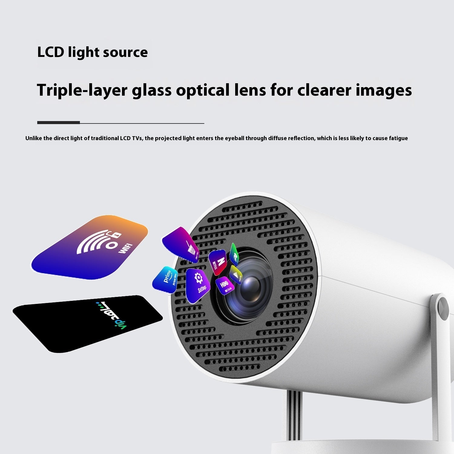 CineCube 180° – Smart HD Projektor für Wand & Decke