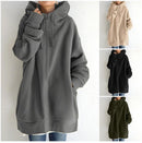 Fuzzy Cloud – Langer Teddy-Fleece Hoodie mit Reißverschluss