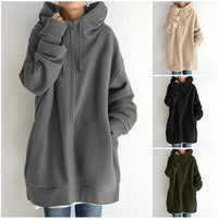 Fuzzy Cloud – Langer Teddy-Fleece Hoodie mit Reißverschluss