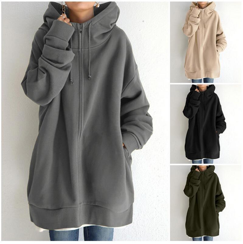 Fuzzy Cloud – Langer Teddy-Fleece Hoodie mit Reißverschluss