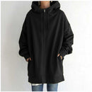 Fuzzy Cloud – Langer Teddy-Fleece Hoodie mit Reißverschluss