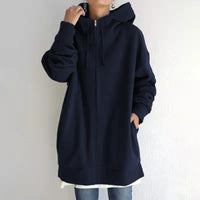 Fuzzy Cloud – Langer Teddy-Fleece Hoodie mit Reißverschluss