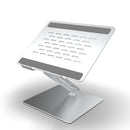 ErgoBase Silver – Verstellbarer Aluminium Laptop-Ständer (Faltbar)
