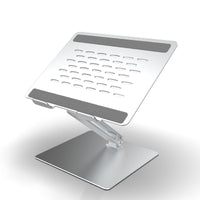 ErgoBase Silver – Verstellbarer Aluminium Laptop-Ständer (Faltbar)