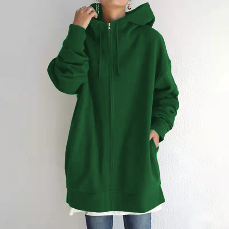 Fuzzy Cloud – Langer Teddy-Fleece Hoodie mit Reißverschluss
