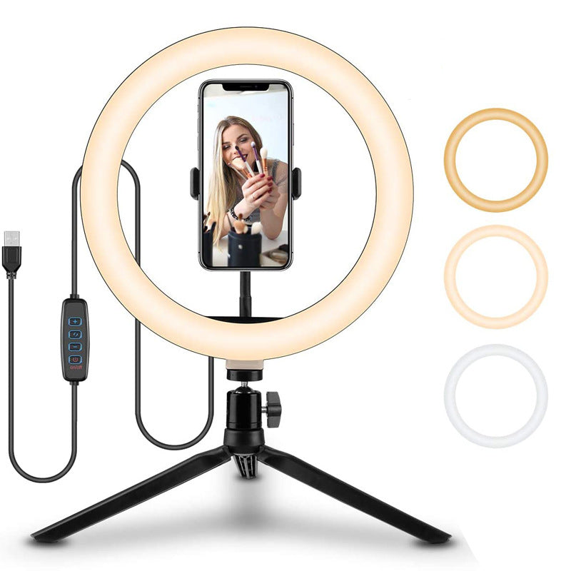 ProGlow 10" LED Ringlicht Set – Inkl. Tischstativ & Handyhalterung