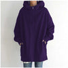 Fuzzy Cloud – Langer Teddy-Fleece Hoodie mit Reißverschluss