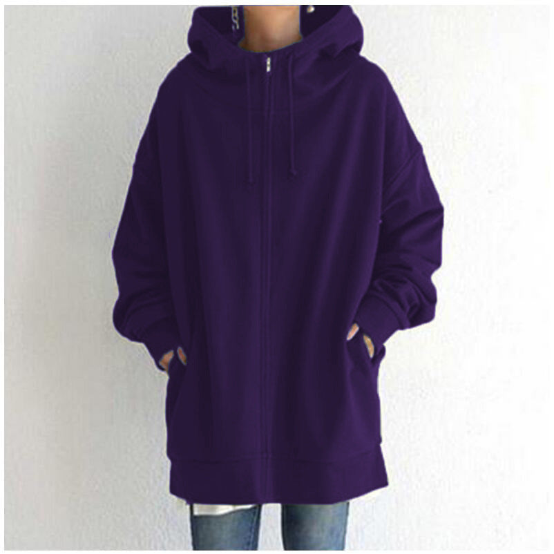 Fuzzy Cloud – Langer Teddy-Fleece Hoodie mit Reißverschluss
