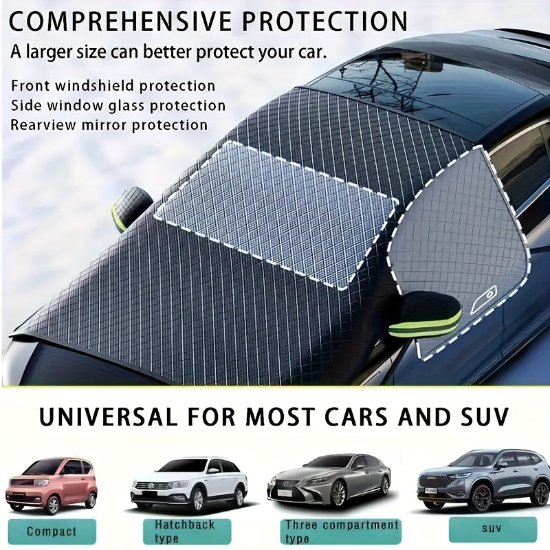 Anti-Frost Auto Windschutzscheibenabdeckung Magnetisch - XL Silber