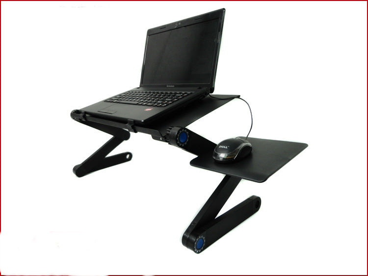 FlexiDesk Pro – 360° Verstellbarer Laptop-Ständer aus Metall (mit Kühlung)