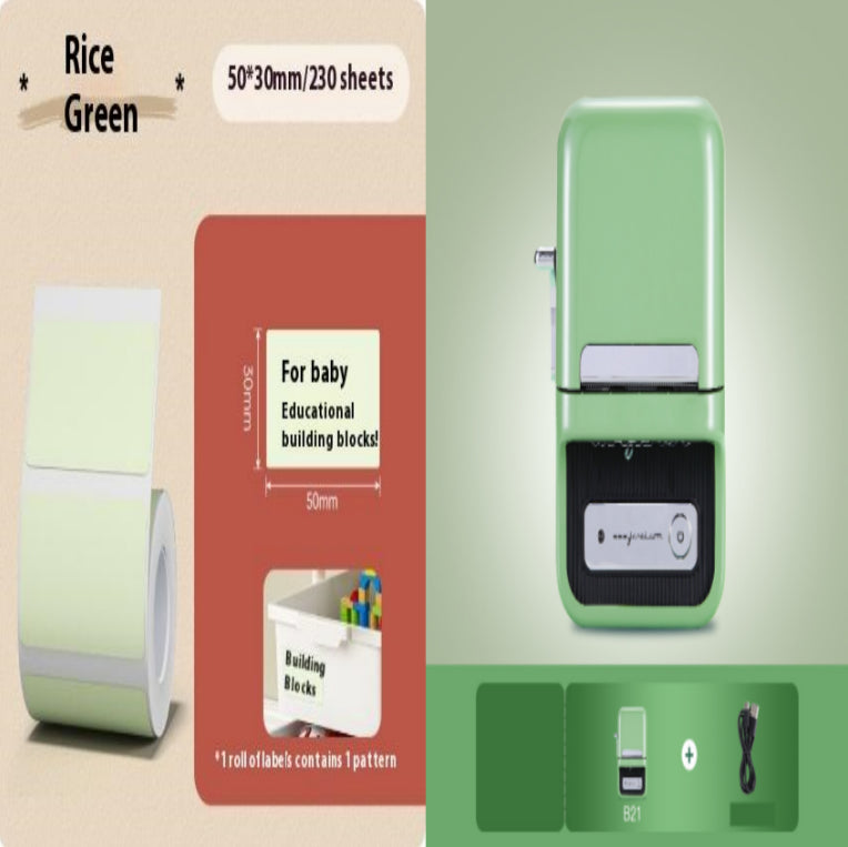 LabelPro B21 – Tragbarer Bluetooth Etikettendrucker im Retro-Look (Tintenlos)