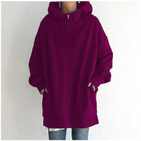 Fuzzy Cloud – Langer Teddy-Fleece Hoodie mit Reißverschluss