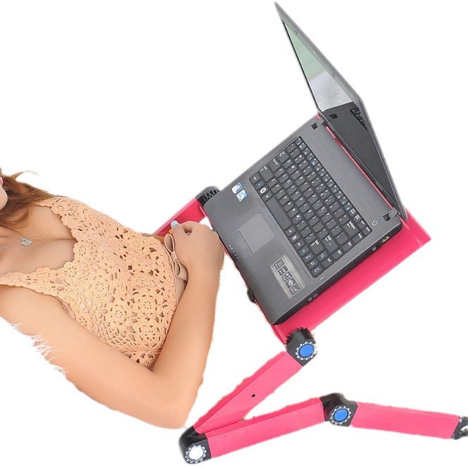 FlexiDesk Pro – 360° Verstellbarer Laptop-Ständer aus Metall (mit Kühlung)