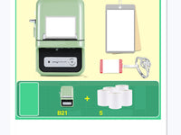 LabelPro B21 – Tragbarer Bluetooth Etikettendrucker im Retro-Look (Tintenlos)