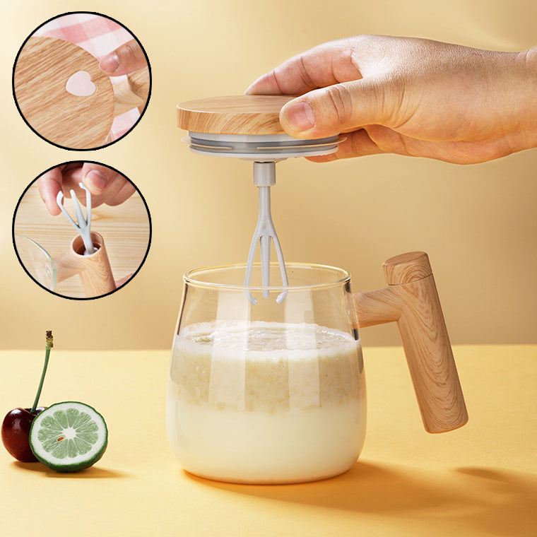 WhirlGlass Pro – Automatischer Rührbecher aus hitzebeständigem Glas (400ml)