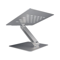 ErgoBase Silver – Verstellbarer Aluminium Laptop-Ständer (Faltbar)