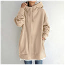 Fuzzy Cloud – Langer Teddy-Fleece Hoodie mit Reißverschluss