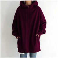 Fuzzy Cloud – Langer Teddy-Fleece Hoodie mit Reißverschluss