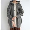 Fuzzy Cloud – Langer Teddy-Fleece Hoodie mit Reißverschluss