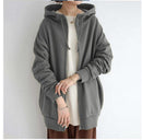 Fuzzy Cloud – Langer Teddy-Fleece Hoodie mit Reißverschluss