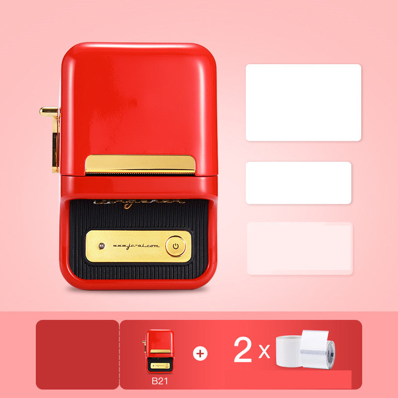 LabelPro B21 – Tragbarer Bluetooth Etikettendrucker im Retro-Look (Tintenlos)