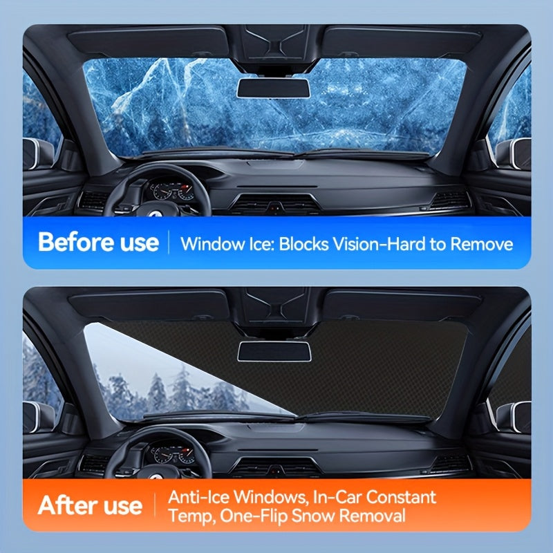 Anti-Frost Auto Windschutzscheibenabdeckung Magnetisch - XL Silber
